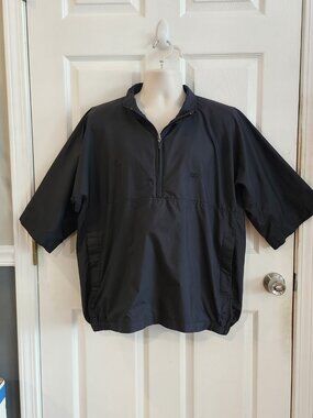 Dockers~Golf Jacket~Mens L~Black~Stain Defender~Windbreaker~Short Sleeve